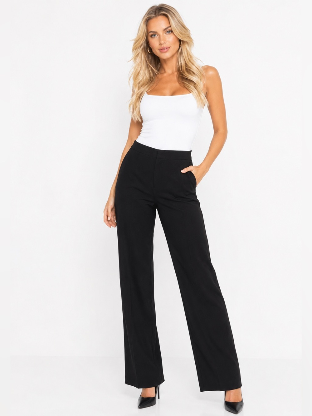 Work Order Black Dress Pants Women’s Size 10 Career Office Straight Leg Slacks
